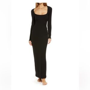 SKIMS black soft lounge long sleeve dress
